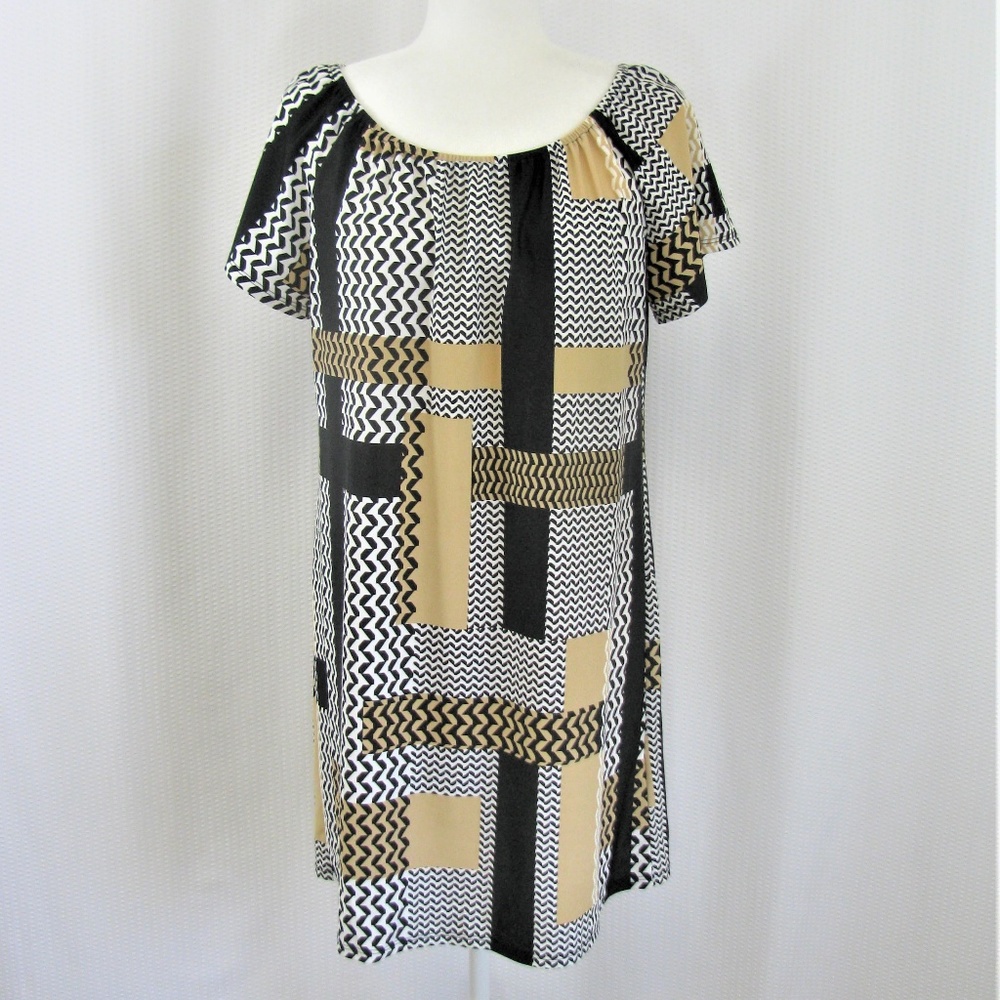 Jude Connally Patchwork Geo “Joy” dress